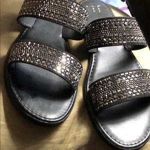 Sandals, A n d e a w y, black, studded